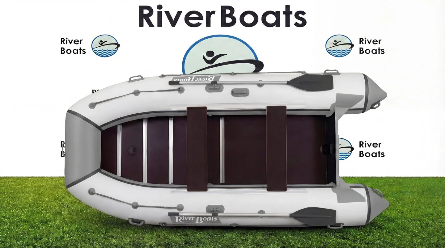 Лодка ПВХ River Boats RB-370 с пайольным дном, цвет Серо-белый